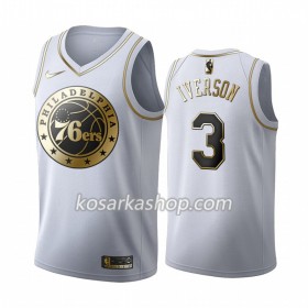 Dres Philadelphia 76ers Allen Iverson 3 Nike 2019-20 Bijela Golden Edition Swingman